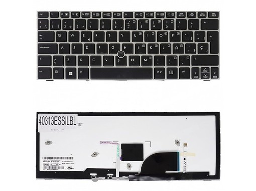 Clavier Espagnol 693363-071 pour HP EliteBook 2170 2170p avec rétroéclairage et pointeur