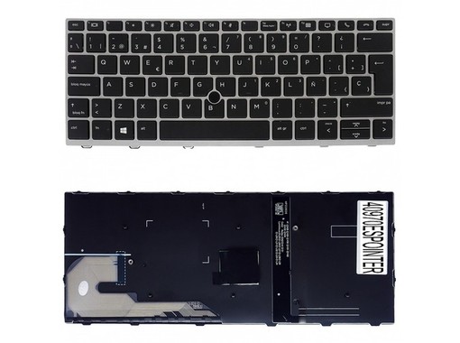 Spanish Keyboard L13698-071 for HP EliteBook 830 G5 and 830 G6 with pointer