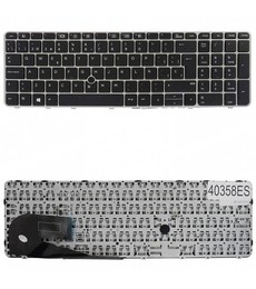 Teclado Español 821194-071 para HP EliteBook 850 G3 850 G4 con marco plateado