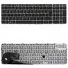 Clavier Espagnol 821194-071 pour HP EliteBook 850 G3 850 G4 avec cadre argenté