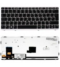 Teclado Espanhol 6037B0099432 para HP EliteBook 820 G1 820 G2 com ponteiro e retroiluminação