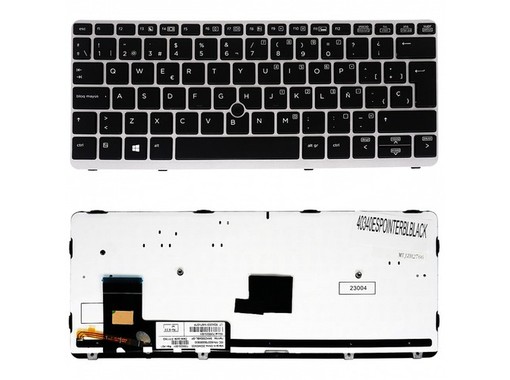 Teclado Espanhol 6037B0099432 para HP EliteBook 820 G1 820 G2 com ponteiro e retroiluminação
