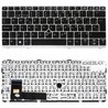 Clavier Espagnol 776452-001 pour HP EliteBook 820 G1 G2 avec cadre argenté