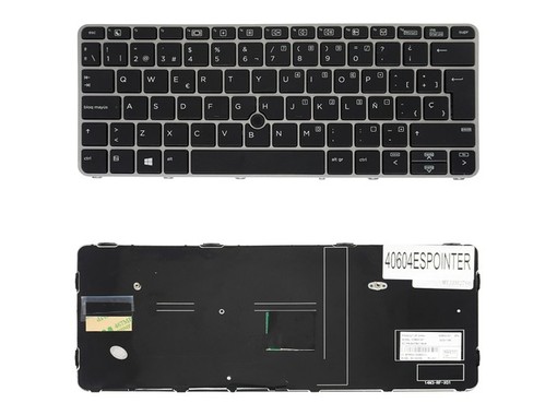 Spanische Tastatur 826631-201 für HP EliteBook 820 G3 820 G4 mit Pointer und Rahmen