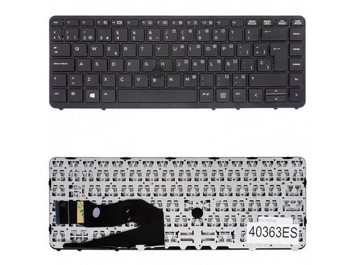 Teclado Espanhol 776475-001 para HP EliteBook 840 G1 G2 com estrutura