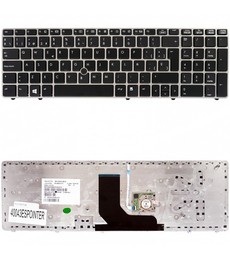 Teclado Espanhol com ponto de controlo 641179-001 para HP EliteBook 8560P e ProBook 6560b