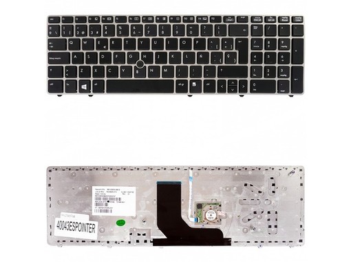 Clavier espagnol avec pointeur 641179-001 pour HP EliteBook 8560P et ProBook 6560b
