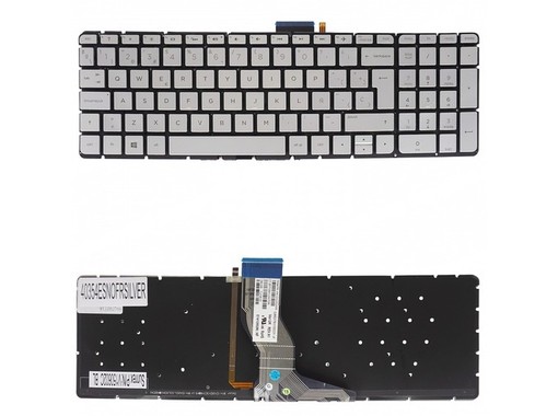 Clavier Espagnol 809031-A41 pour HP Pavilion 15-AB 15-BC Argent Sans Cadre