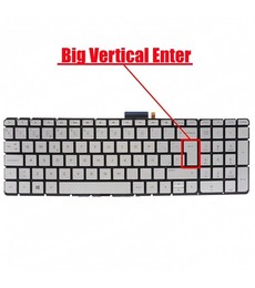 Spanish Keyboard 809031-A41 for HP Pavilion 15-AB 15-BC Silver Frameless