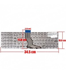 Clavier espagnol pour HP Pavilion 15-AB 15-BC 809031-A41 Blanc sans cadre