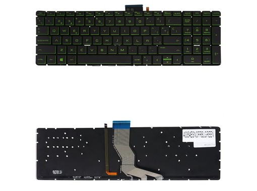 Clavier espagnol 809031-A41 pour HP Pavilion 15-AB 15-BC avec rétroéclairage vert