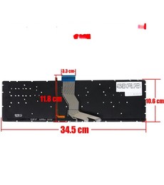 Clavier espagnol 809031-A41 pour HP Pavilion 15-AB 15-BC avec rétroéclairage vert