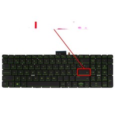Teclado espanhol 809031-A41 para HP Pavilion 15-AB 15-BC com retroiluminação verde