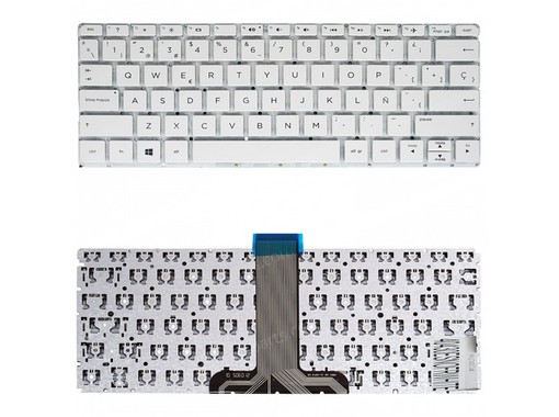 Spanische Tastatur für HP Pavilion X360 11-K 13-U 809543-001 Weiß rahmenlos