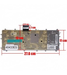 Clavier espagnol PK131501A00 pour HP Pavilion x360 11-N avec cadre argenté