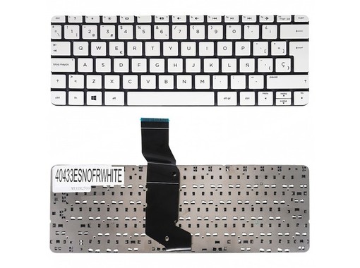 Teclado Español 755896-071 para HP Pavilion x360 11-N Series en color blanco y sin marco