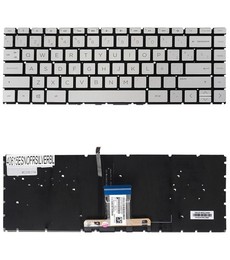 Spanish Keyboard L15600-031 for HP Pavilion x360 14-CD 14-CE, silver color and backlit.