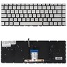 Clavier espagnol L15600-031 pour HP Pavilion x360 14-CD 14-CE, couleur argent et rétroéclairé.