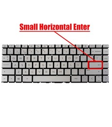 Spanish Keyboard L15600-031 for HP Pavilion x360 14-CD 14-CE, silver color and backlit.