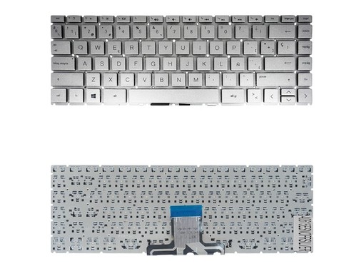 Clavier Espagnol L15600-031 pour HP Pavilion x360 14-CD 14-CE 14-CF couleur argent sans cadre