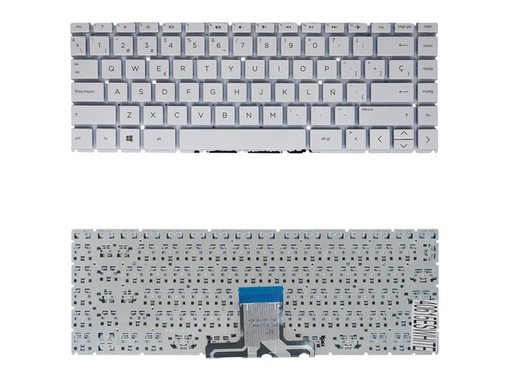 Clavier espagnol L15600-031 pour HP Pavilion x360 14-CD 14-CE blanc sans cadre