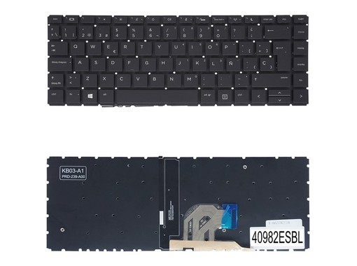 Teclado Español Retroiluminado L44589-071 para HP ProBook 440 G6 y 445 G7