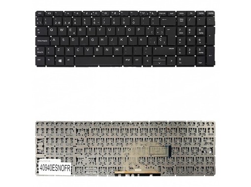 Teclado Espanhol L45090-001 para HP Probook 450 G6 455 G6 450 G7 sem moldura