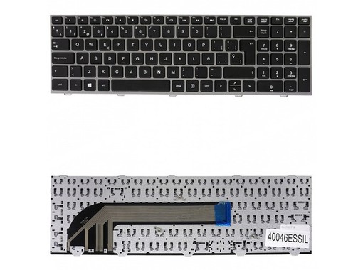 Clavier Espagnol pour HP ProBook 4540s 4545s avec cadre argenté 683491-071