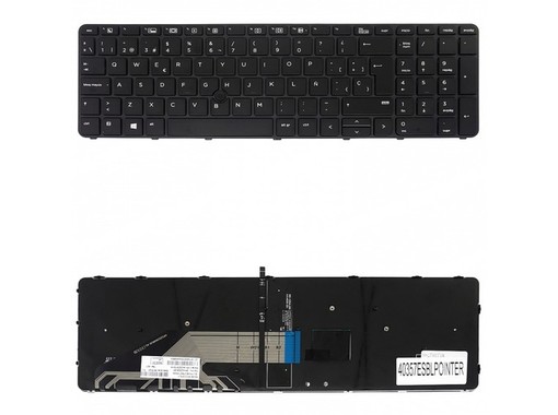 Clavier espagnol 841136-071 pour HP ProBook 650 G3 avec rétroéclairage et pointeur