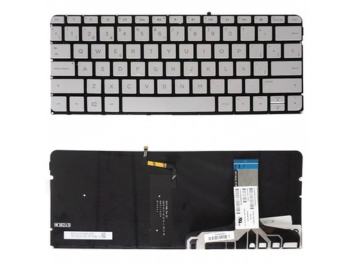 Clavier Espagnol PK131J41B17 pour HP Spectre 13-V et Pro 13 G1, couleur argent, rétroéclairé