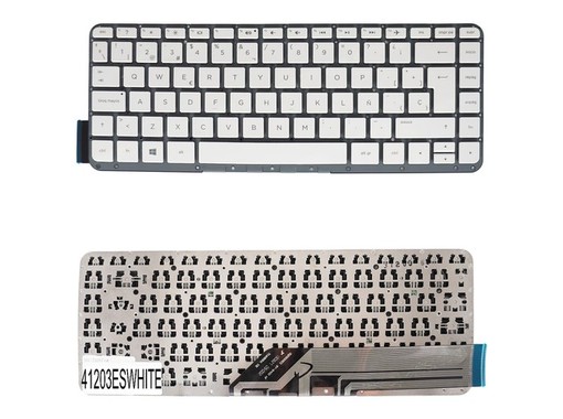 Clavier Espagnol pour HP Split X2 13-M 732298-071 Blanc sans cadre