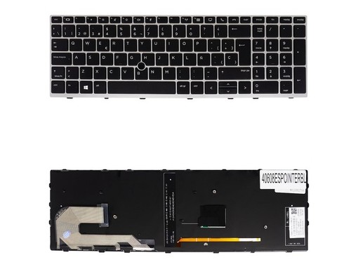 Spanish Keyboard L17971-071 for HP ZBook 15U G5 G6 and EliteBook 850 G5 G6 with pointer