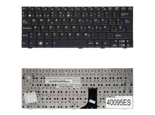 Spanische Tastatur für Asus EEE PC 1001H 1005HA mit Referenz 0KNA-191US02