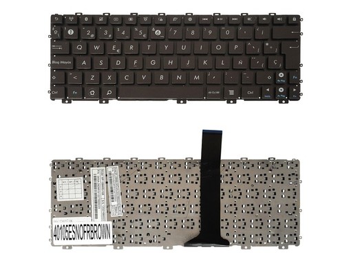Clavier espagnol pour ordinateur portable Asus Eee PC 1015 1011 marron V103662GK1