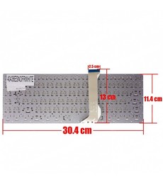 Clavier Espagnol NSK-UV4SU pour Asus EeeBook E402 Blanc sans cadre