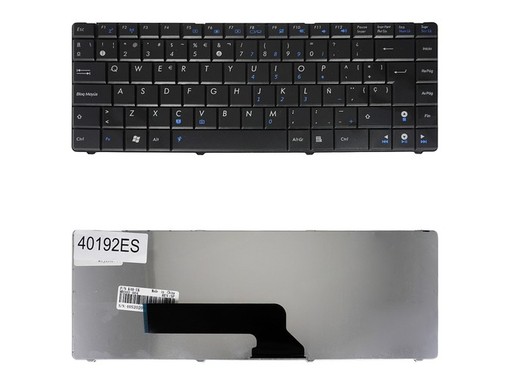 Clavier espagnol V090462AS1 pour ordinateur portable Asus K40 avec cadre noir