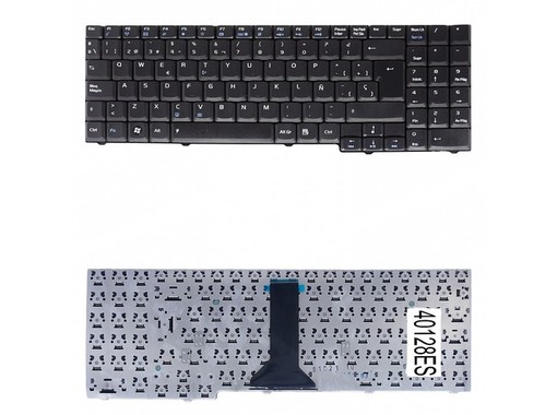 Clavier espagnol 9J.N0B82.00U pour ordinateur portable Asus M51VA et F7L avec cadre noir
