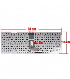 Clavier Espagnol pour ordinateur portable Asus P452 P2420 P453 avec référence MP-13K86CH-5288
