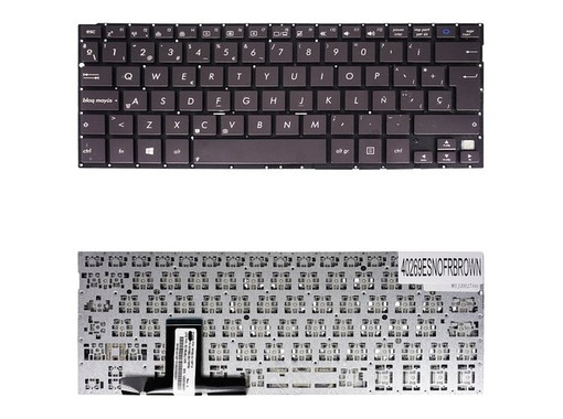 Clavier Espagnol pour Asus Transformer Book TX300 0KN0-NY1UK13 sans cadre couleur marron
