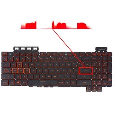 Clavier espagnol AEBKL403010 pour Asus TUF Gaming FX504 FX505 avec rétroéclairage rouge