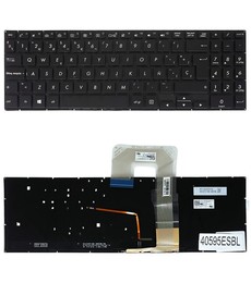 Spanish Keyboard for Asus Vivobook 15 Flip TP510 0KNB0-5631US00 Backlit
