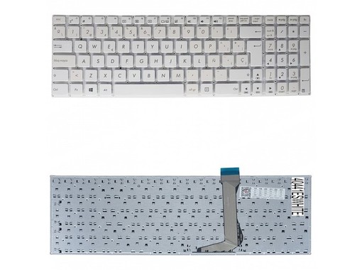 Clavier espagnol blanc 13N0-S3A0A01 pour Asus VivoBook E502 E502M sans cadre