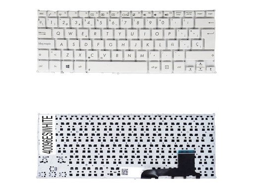 Clavier Espagnol blanc 0KNB0-1122SP00 pour Asus VivoBook S200 S200E X202