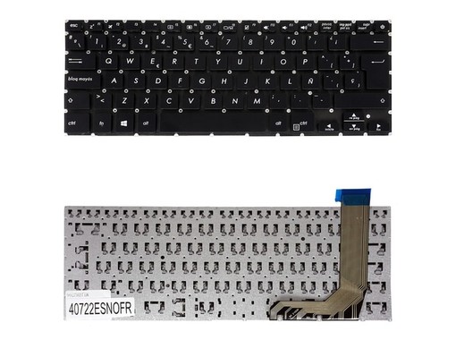 Clavier Espagnol pour Asus Vivobook X407M avec numéro de pièce NSK-WJBSB