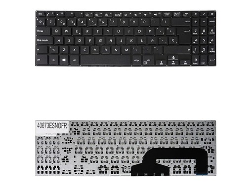 Clavier espagnol ASM17H53US-528 pour ordinateur portable Asus X507 et X570 sans cadre