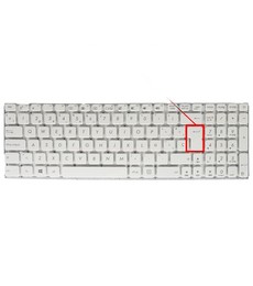 Clavier Espagnol 90NB0CG1-R31UK0 pour Asus X541 R541 Blanc sans Cadre