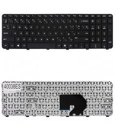 Spanish Keyboard for HP Pavilion DV7-6000 with black frame, part number 664264-001