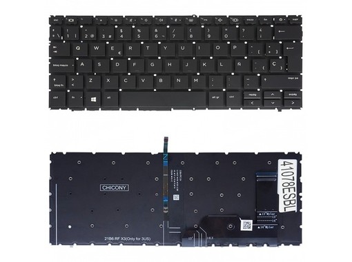 Clavier Espagnol pour HP EliteBook 830 G9 835 G9 N08383-001 rétroéclairé