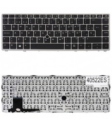 Teclado Español para HP EliteBook Folio 9470m 9480m con referencia 702843-001 y marco plata.