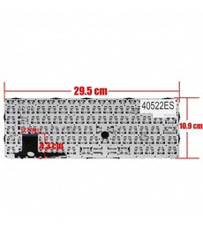 Spanish Keyboard for HP EliteBook Folio 9470m 9480m with reference 702843-001 and silver frame.